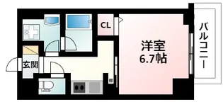 レジリエント江坂穂波町【6階】の間取り