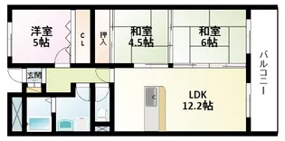 アスティオン江坂【2階】の間取り