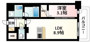 ファーストフィオーレ江坂ガーデン【6階】の間取り