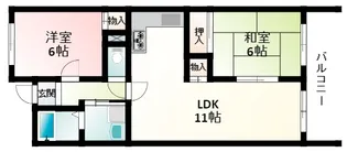 ボヌール緑地壱番館【2階】の間取り