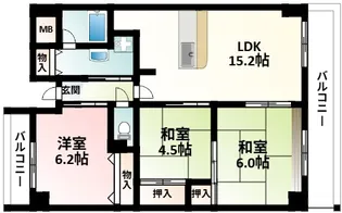 フレスコ21【7階】の間取り