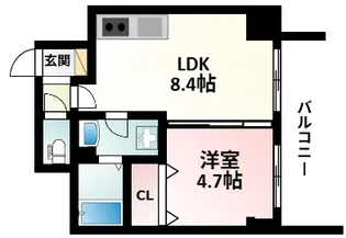 サンレムート新大阪イーストⅡ【7階】の間取り