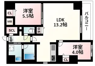 エタニティ江坂【6階】の間取り