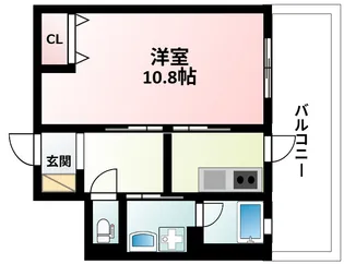 ES-Grande江坂公園【6階】の間取り