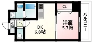 S-FORT江坂Fiore【6階】の間取り