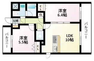 東明マンション壱番館【6階】の間取り