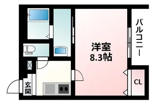 フジパレス江坂Ⅵ番館【3階】の間取り