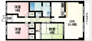 ソシエ北大阪1番館【10階】の間取り
