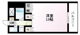 シャトレ豊津Ⅱ【4階】の間取り