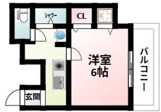 グランドステージ江坂【6階】の間取り