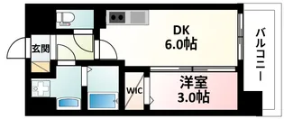 プレサンス東淀川駅前プローシェ【9階】の間取り