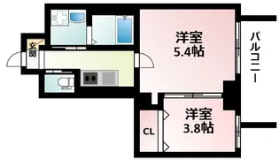ファーストステージ江坂広芝町【2階】の間取り
