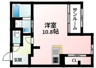 キューブコート・東三国【1階】の間取り