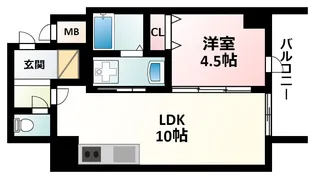 アヴニール東三国【7階】の間取り