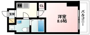 SERENiTE江坂四番館【4階】の間取り