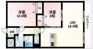 La・Luce緑地公園【2階】の間取り