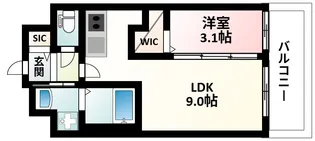 Attirant西三国【6階】の間取り