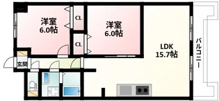 パルムハウス江坂【8階】の間取り