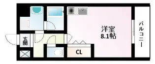 アーデン江坂Ⅱ【9階】の間取り