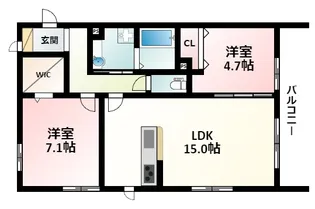 フローラ【3階】の間取り