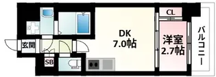 プレサンス江坂ベルフィーヌ【2階】の間取り