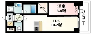 スプランディッド江坂Ⅲ【9階】の間取り