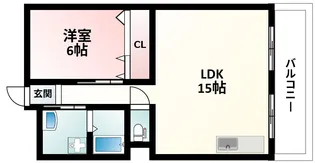 第1マンション寺直【7階】の間取り