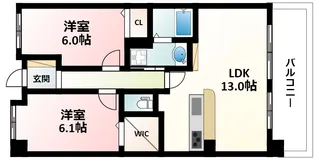 トリニティ北川口【4階】の間取り