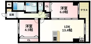 ボニータカーサ【1階】の間取り