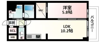 グランカーサ新大阪SOUTH【8階】の間取り