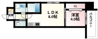 ライフステージ江坂南【6階】の間取り