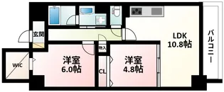 グランシャリオ江坂【5階】の間取り