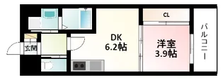 ライブガーデン江坂Ⅳ【9階】の間取り