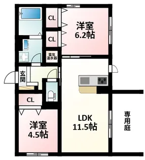 EL・SERENO江坂EAST【1階】の間取り