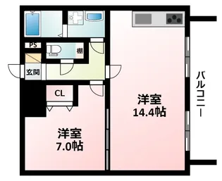 カスターニャ三国本町【2階】の間取り