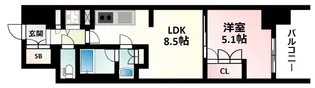 シティカレント新大阪【9階】の間取り