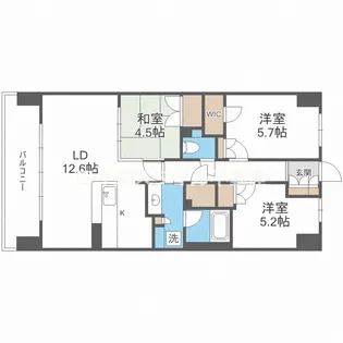 パークナードフィット津雲台【9階】の間取り