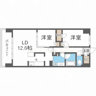 パークナードフィット津雲台【7階】の間取り