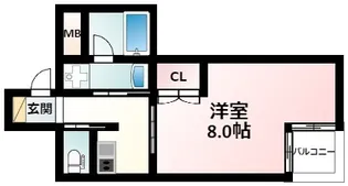 グラスロード新大阪【7階】の間取り
