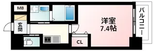 ファーストフィオーレ江坂レガリス【3階】の間取り
