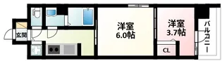 LUORE+新大阪SOUTH【2階】の間取り