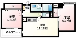ウエストコート新大阪【5階】の間取り