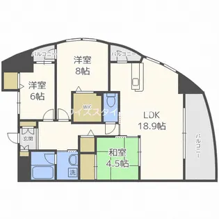 トリニティ北川口【4階】の間取り