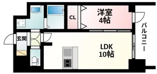 プレサンス新大阪イオリア【9階】の間取り