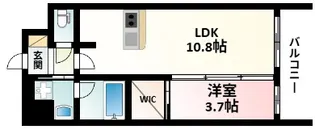 ドン・パレス江坂【11階】の間取り