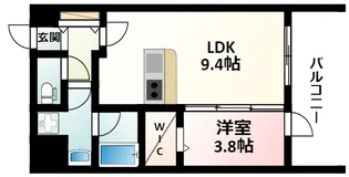 アーバネックス江坂広芝【9階】の間取り