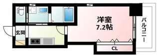 オリエンタル江坂【11階】の間取り