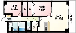 サニーコーポ東三国【6階】の間取り