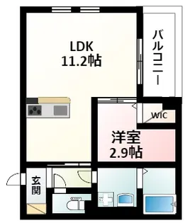 Amour Villeq江坂【2階】の間取り