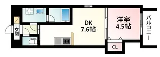 ルクレ新大阪レジデンス【7階】の間取り
